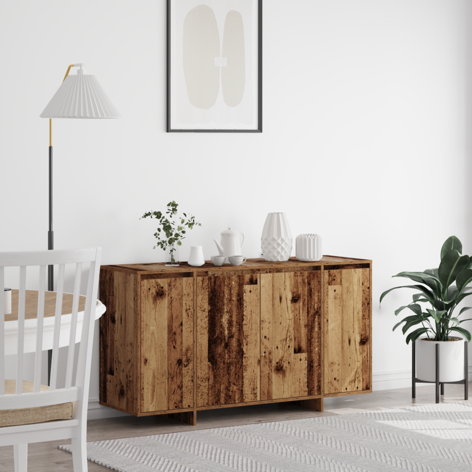 vidaXL Dressoir Oudhout 135 x 41 x 75 cm Bewerkt hout afbeelding 1
