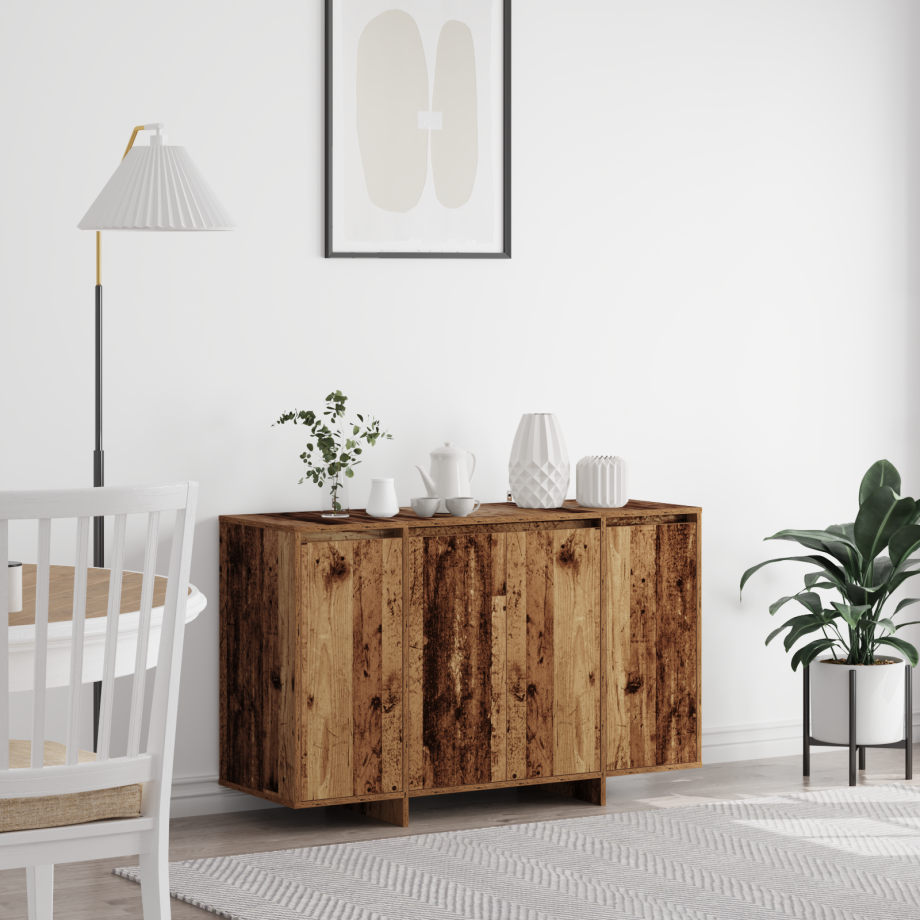 vidaXL Dressoir Oud hout 120 x 41 x 75 cm Bewerkt hout afbeelding 1
