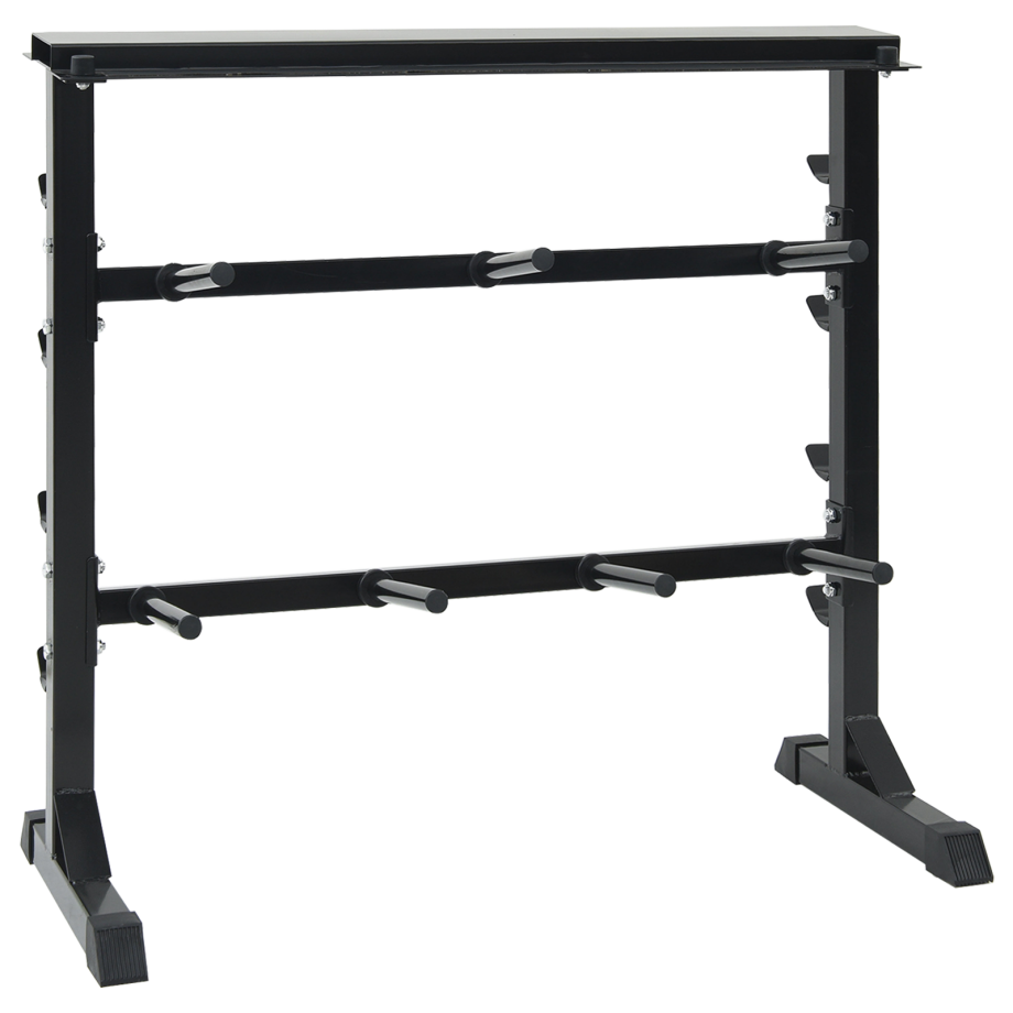 vidaXL Dumbbell Rek met 7 Houder en 8 Haken 300 kg Staal afbeelding 1
