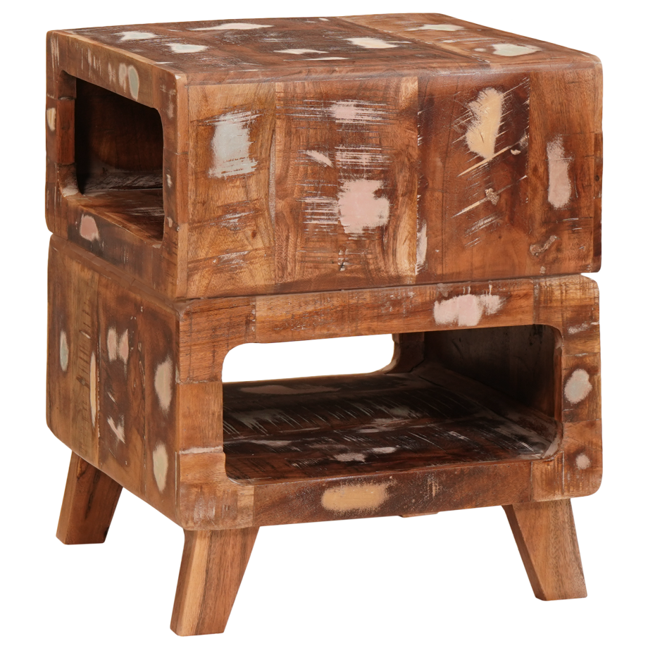 vidaXL Eindtafels Multikleur 40 x 40 x 49 cm massief gerecycled hout vidaXL Eindtafels Multikleur 40 x 40 x 49 cm massief gerecycled hout afbeelding 1