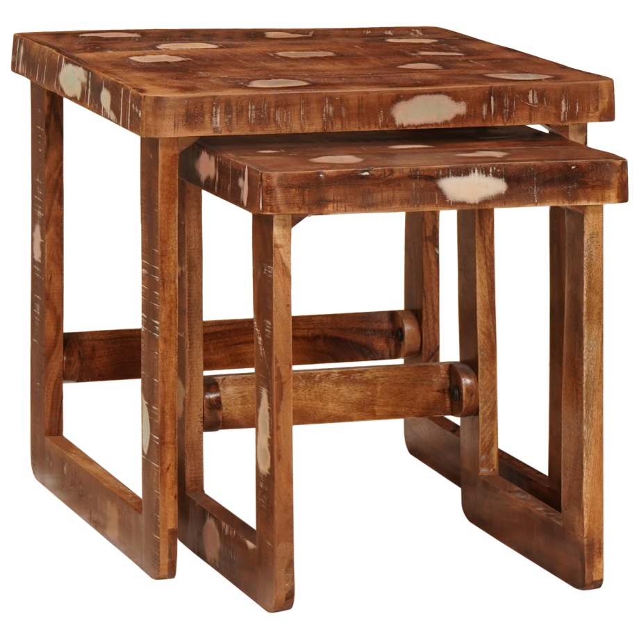 vidaXL Eindtafels Multikleur massief gerecycled hout vidaXL Eindtafels Multikleur massief gerecycled hout afbeelding 1