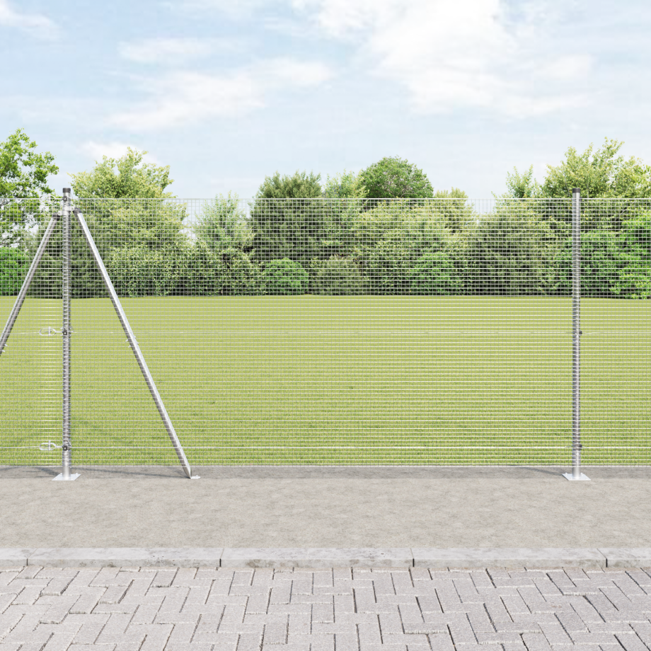 vidaXL Gelaste Draadhek met 7 Flanspanen 1.2x10 m Gegalvaniseerd Staal afbeelding 1