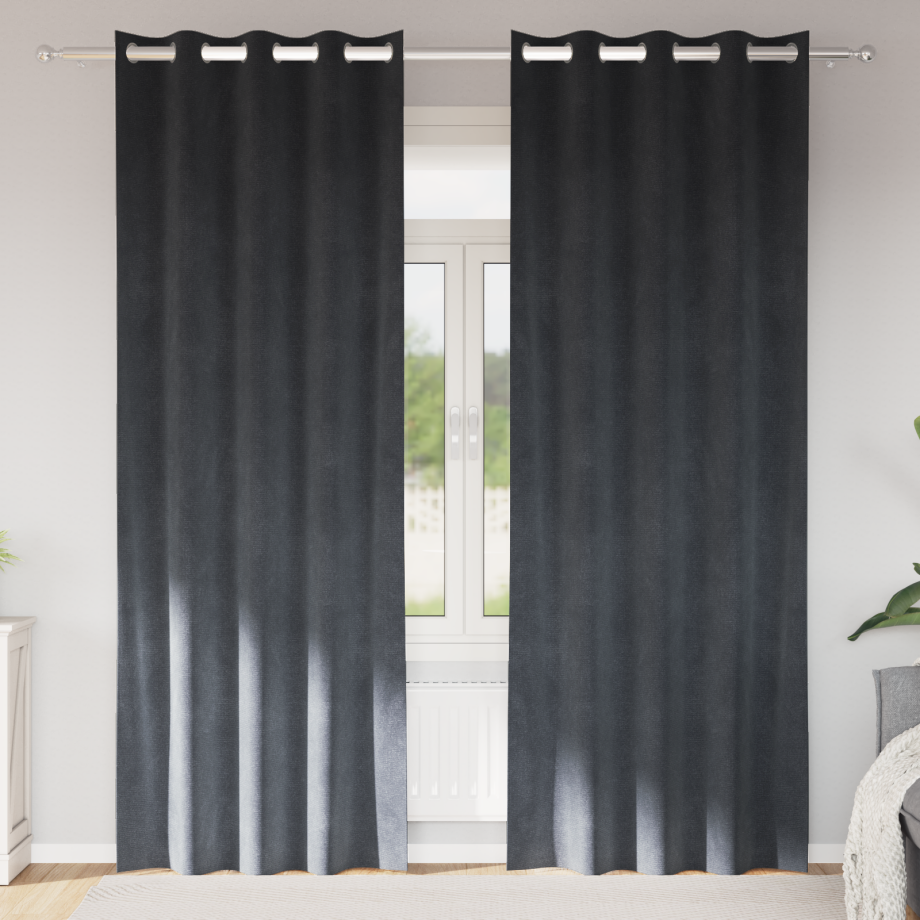 vidaXL Verduisterende gordijnen 2 pcs Lichtgrijs 140 x 245 cm Fluweel afbeelding 1