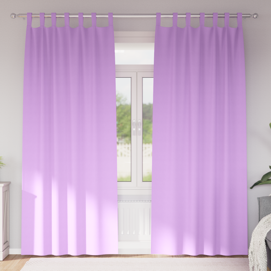 vidaXL Gordijnen met gordijnen 2 pcs Paars 260 x 140 cm Polyester afbeelding 1