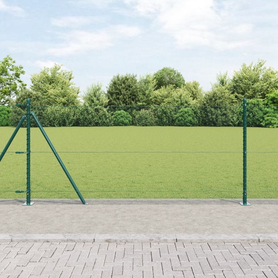 vidaXL Hexagon Tuinafscheiding Groen 1x10 m Staal vidaXL Hexagon Tuinafscheiding Groen 1x10 m Staal afbeelding 1