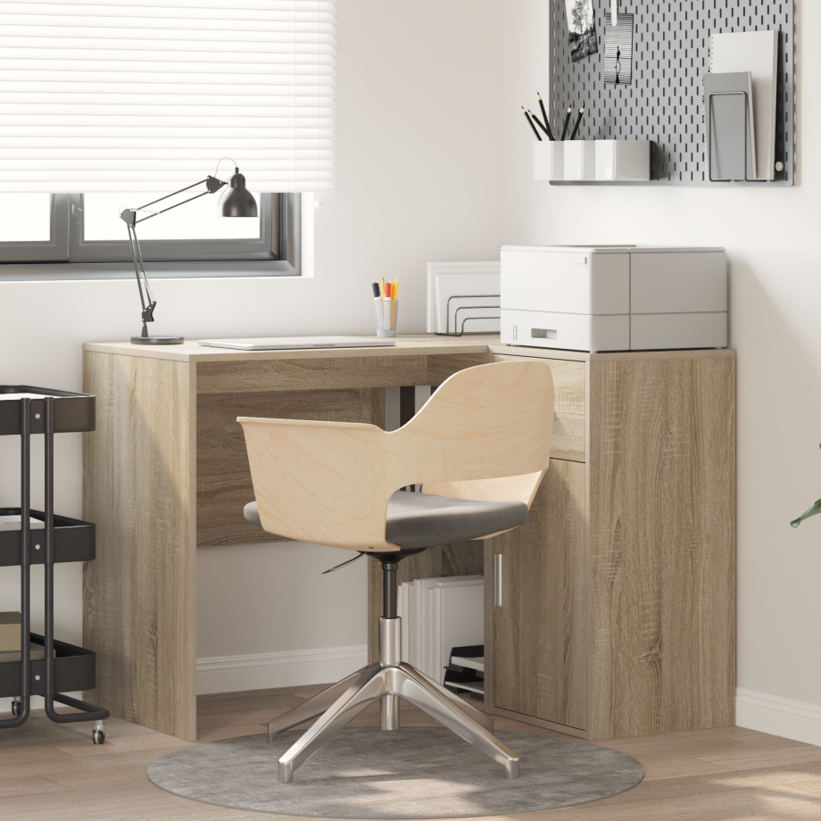 vidaXL Hoekbureau Sonoma Eiken 102x88x75 cm Geengineerd Hout afbeelding 1