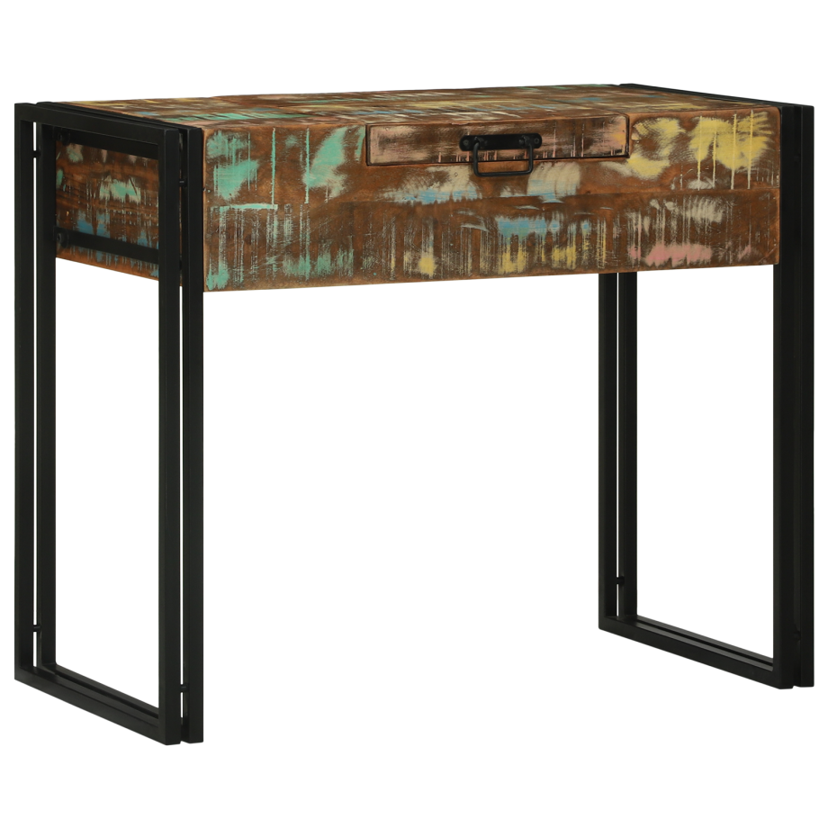 vidaXL Kaptafel 90x50x75 cm van Massief Gerecycled Hout afbeelding 1