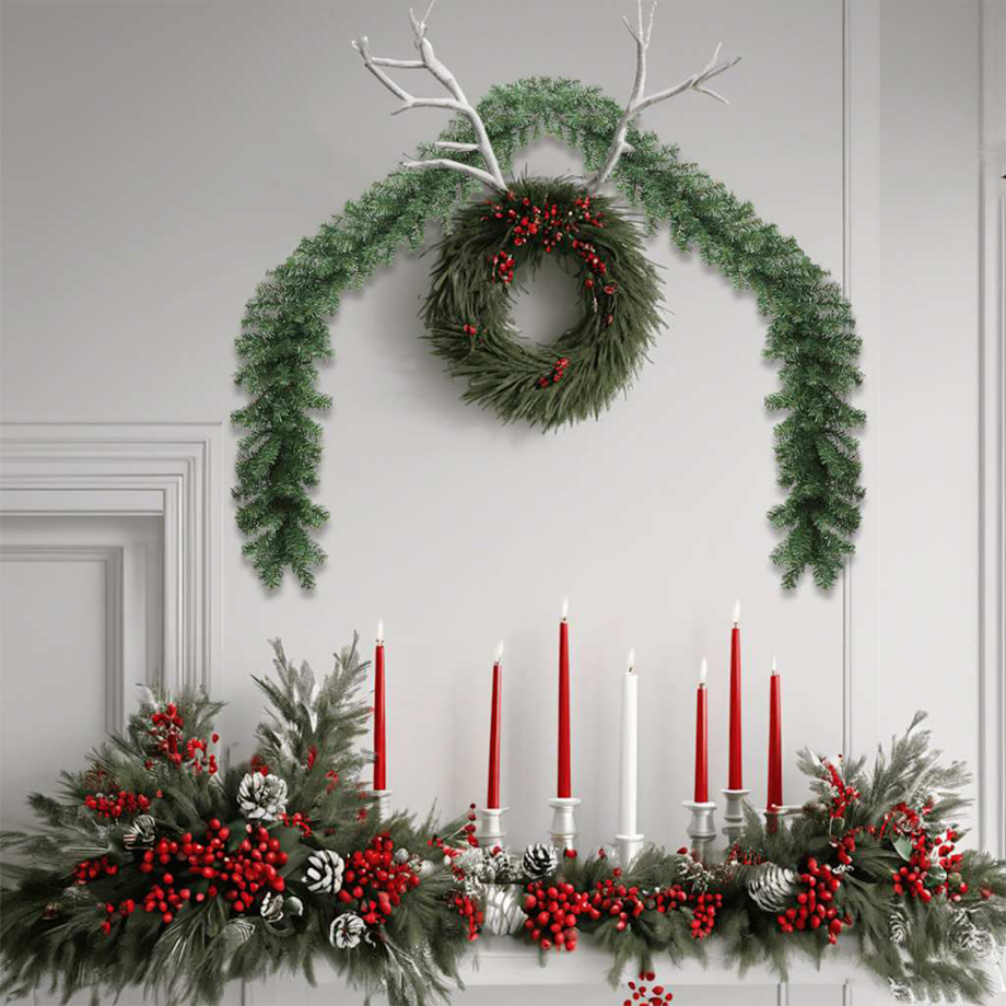 vidaXL Kerstkrans Anders Groen 40 m PVC vidaXL Kerstkrans Anders Groen 40 m PVC afbeelding 1