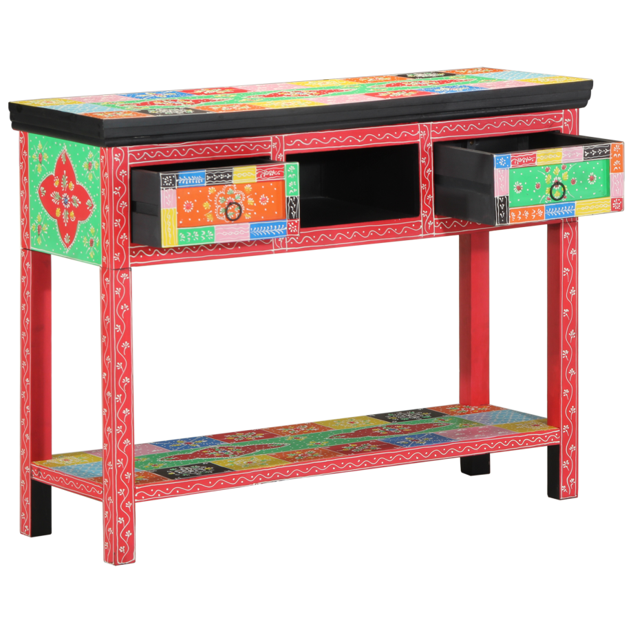 vidaXL Kleurrijke Console Tafel 100x30x75 cm van Massief Mangohout vidaXL Kleurrijke Console Tafel 100x30x75 cm van Massief Mangohout afbeelding 1