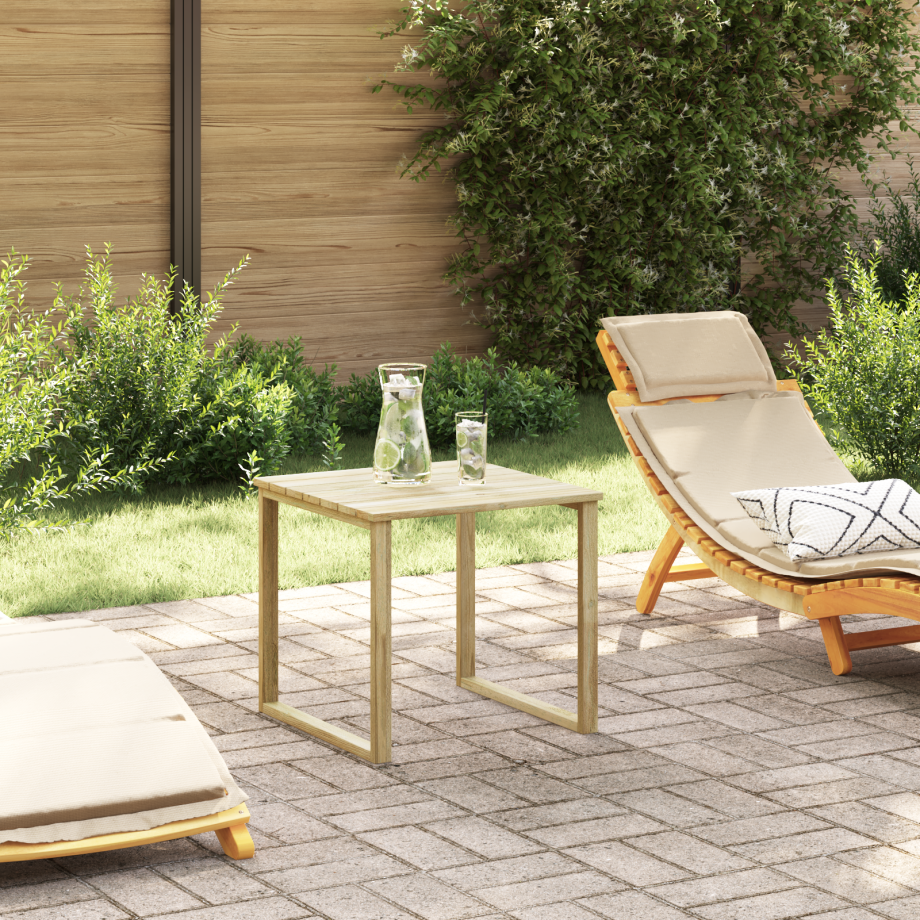 vidaXL Tafel Naturel 50,5 x 50 x 46 cm Geïmpregneerd grenenhout afbeelding 1