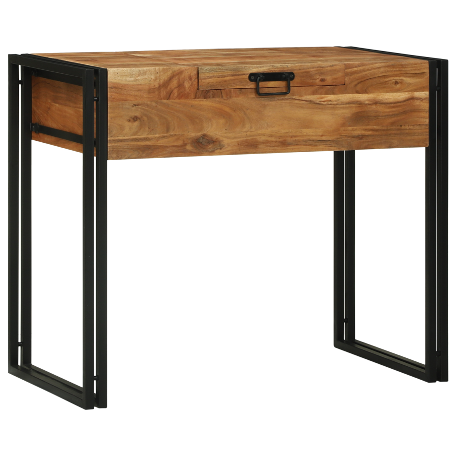 vidaXL Make-uptafel 90x50x75 cm Massief Acaciahout afbeelding 1