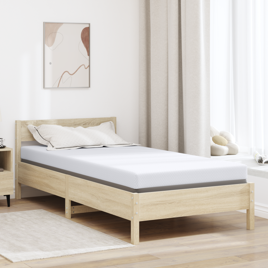 vidaXL Matraspads Wit 100 x 200 cm 100% polyester jacquard stof afbeelding 1