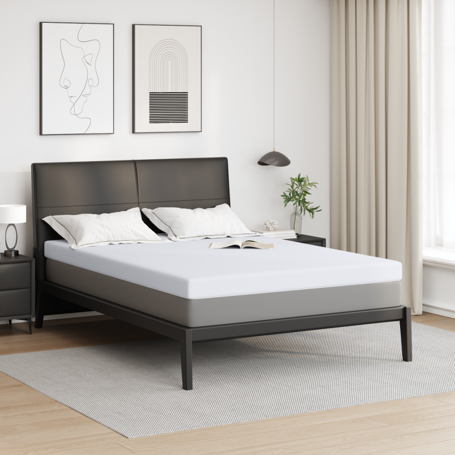 vidaXL Matraspads Wit 140 x 190 cm 100% polyester jacquard stof afbeelding 1