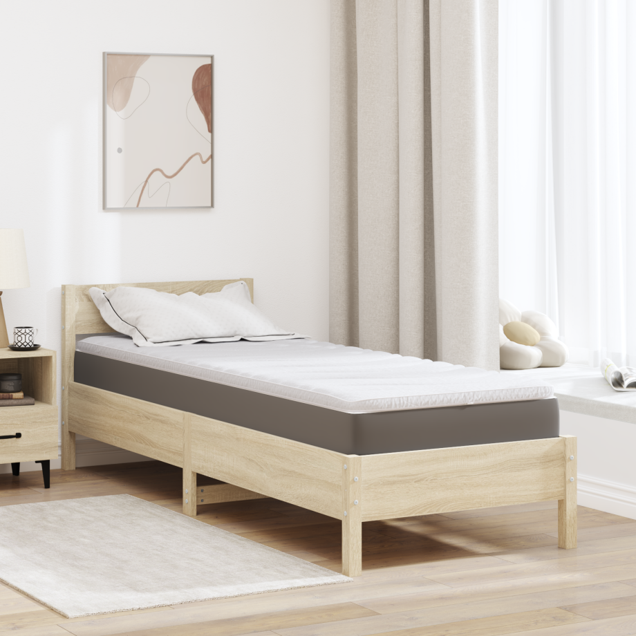 vidaXL Matraspads Wit 70 x 200 cm Niet-plakkende polyester afbeelding 1