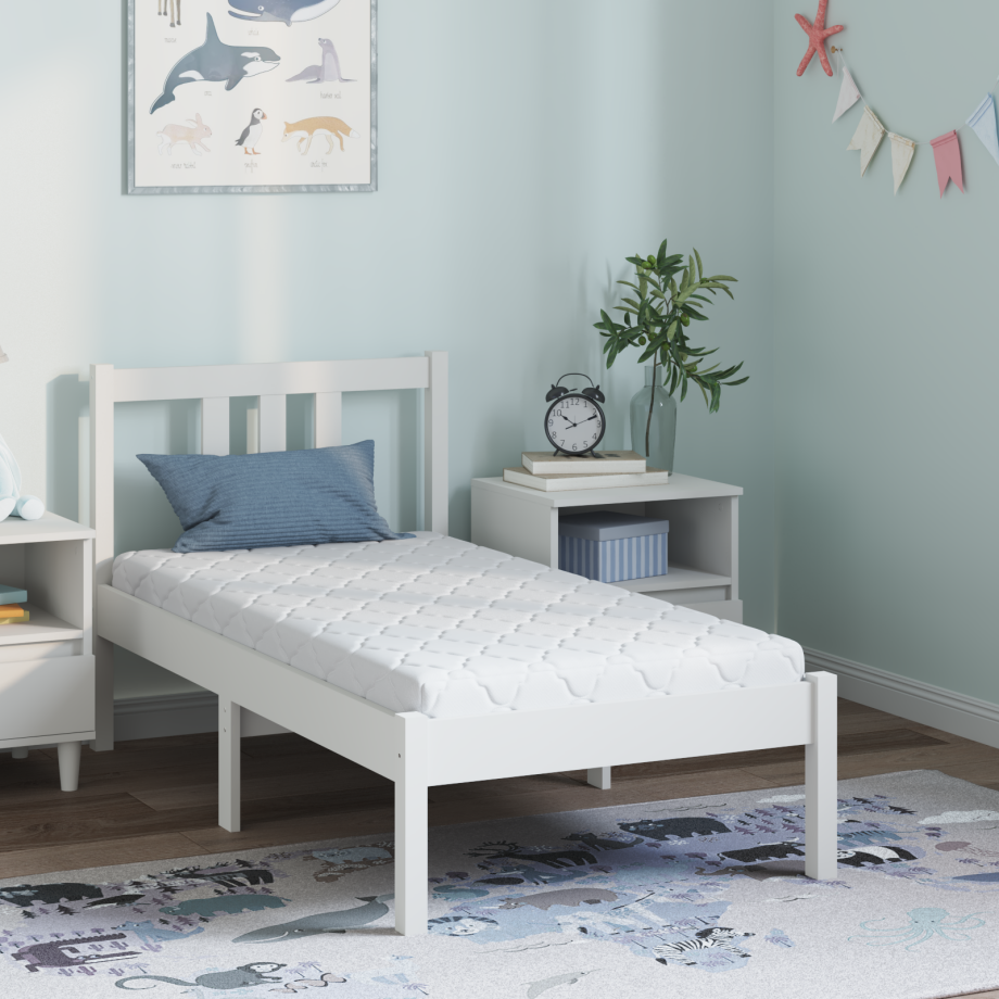 vidaXL Matrassen Wit 160 x 80 cm 100% polyester stof afbeelding 1
