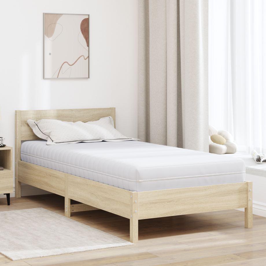 vidaXL Matrassen Wit 90 x 190 cm 100% polyester stof afbeelding 1