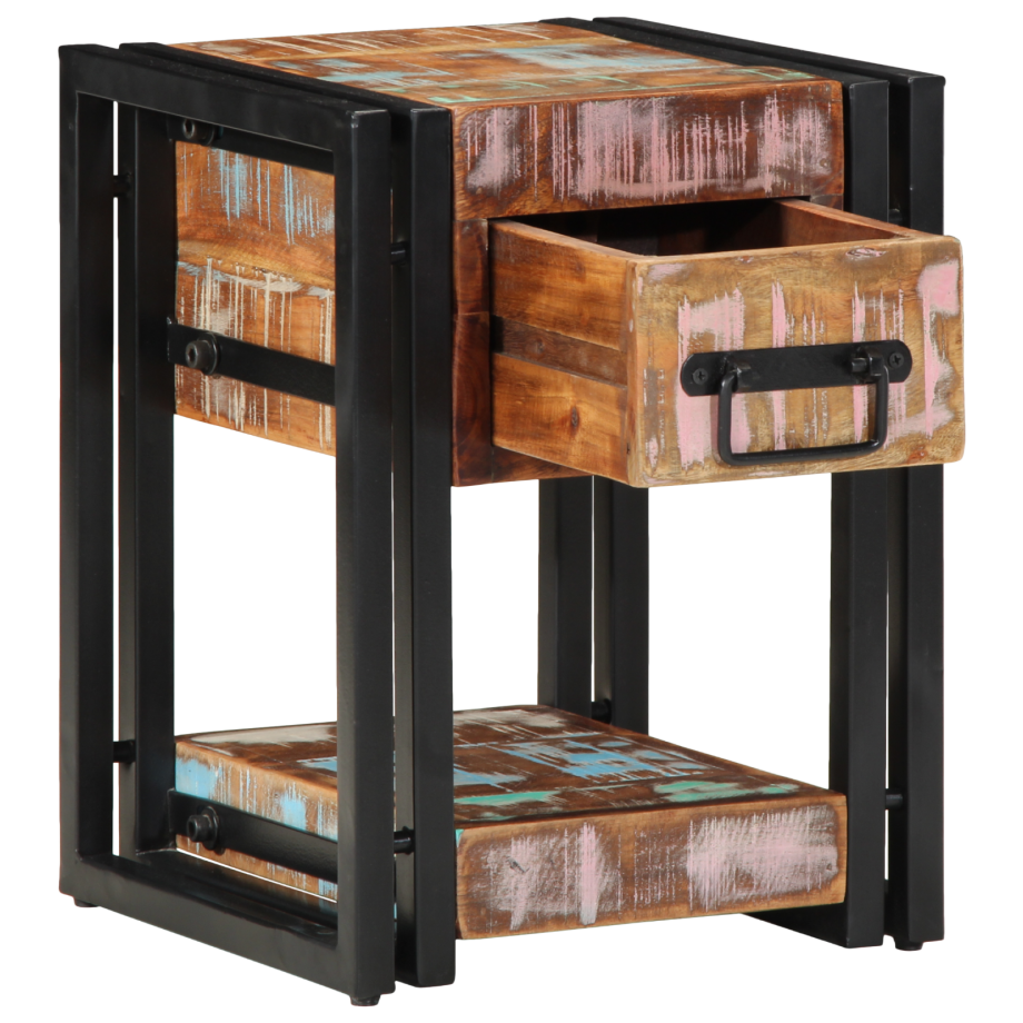 vidaXL Nachtkastje 40x40x40 cm van gerecycled massief hout afbeelding 1
