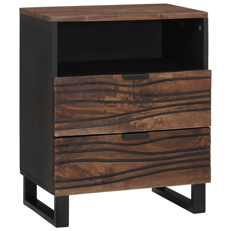 vidaXL Nachtkastje 50x33x60 cm Massief Mango & Engineered Hout afbeelding 1