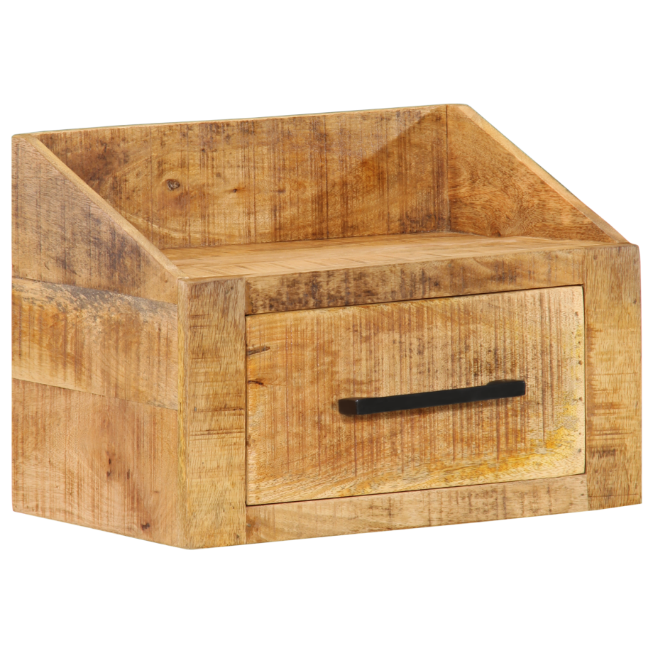 vidaXL Nachtkastje met lade Bruin 40 x 30 x 30 cm Massief Mango Hout afbeelding 1