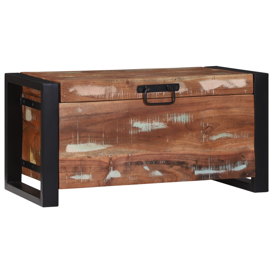 vidaXL Opbergkisten 60x30x30cm van Massief Gerecycled Hout en Metaal vidaXL Opbergkisten 60x30x30cm van Massief Gerecycled Hout en Metaal afbeelding 1