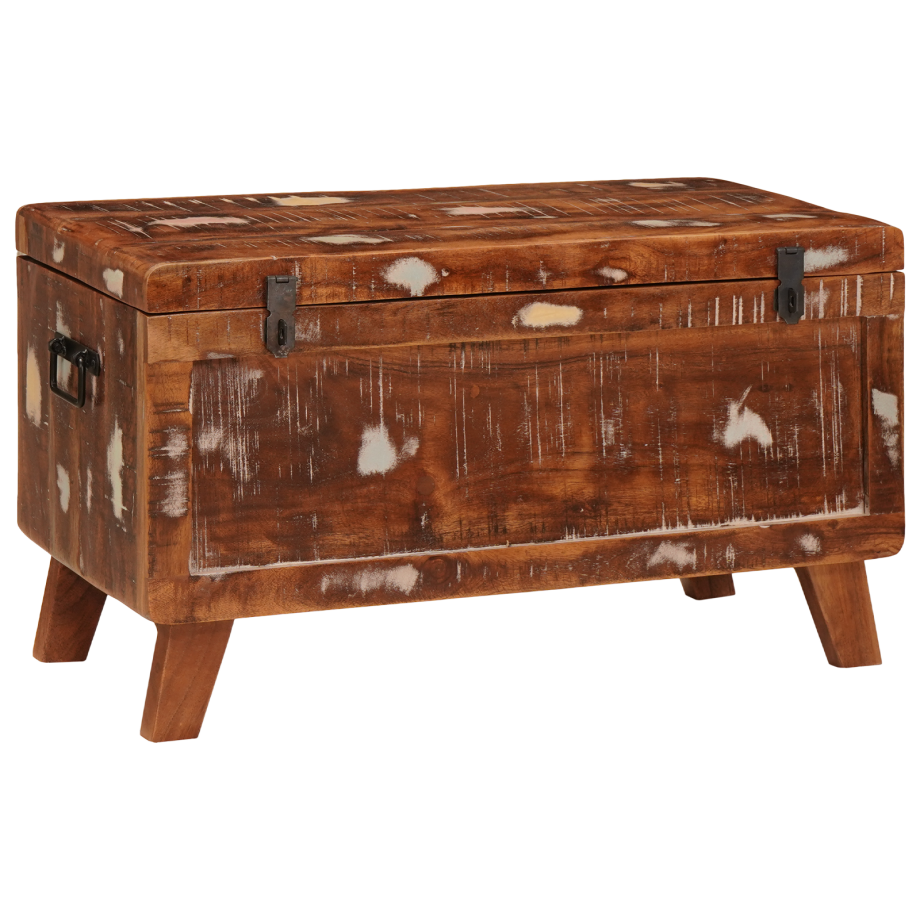 vidaXL Opslagdoos met opslag met slot 70 x 35 x 40 cm massief gerecycled hout vidaXL Opslagdoos met opslag met slot 70 x 35 x 40 cm massief gerecycled hout afbeelding 1