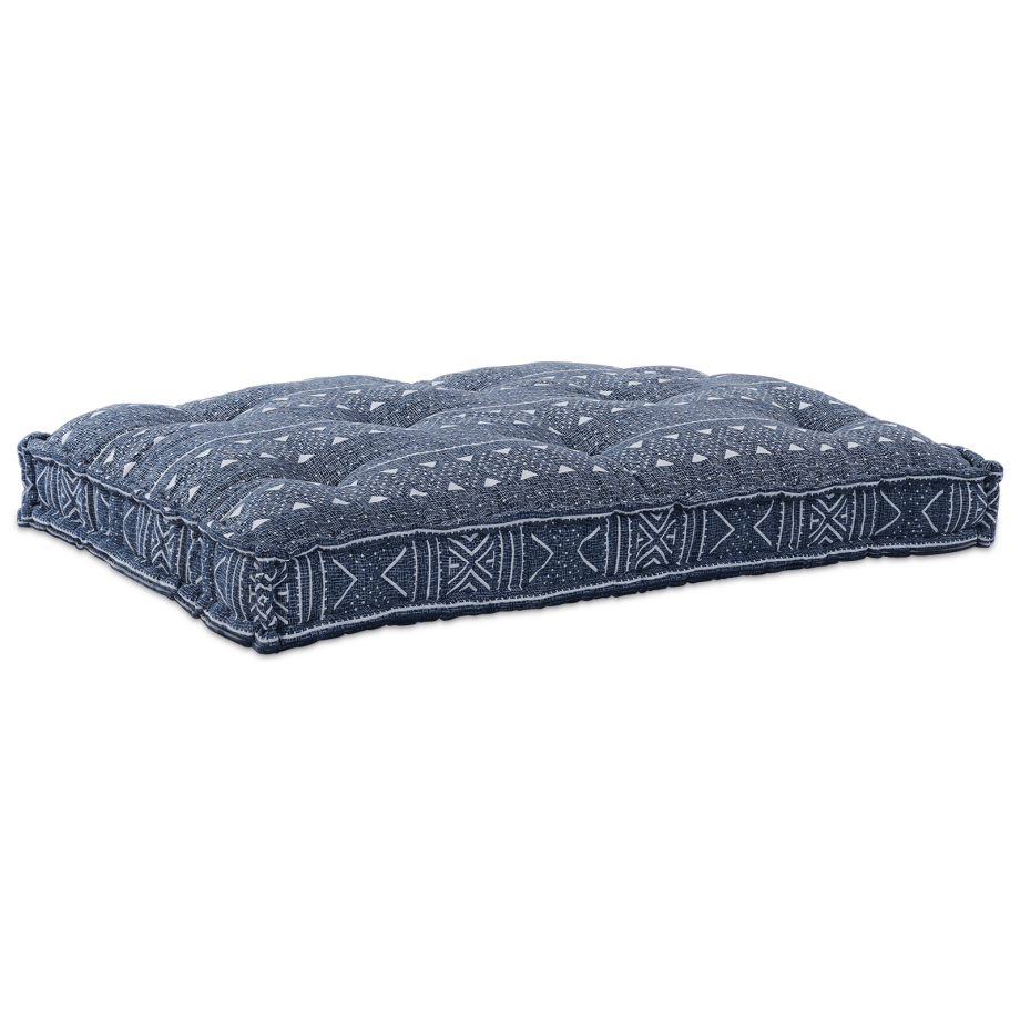 vidaXL Palletbankkussen 120x80x12 cm stof indigo afbeelding 1