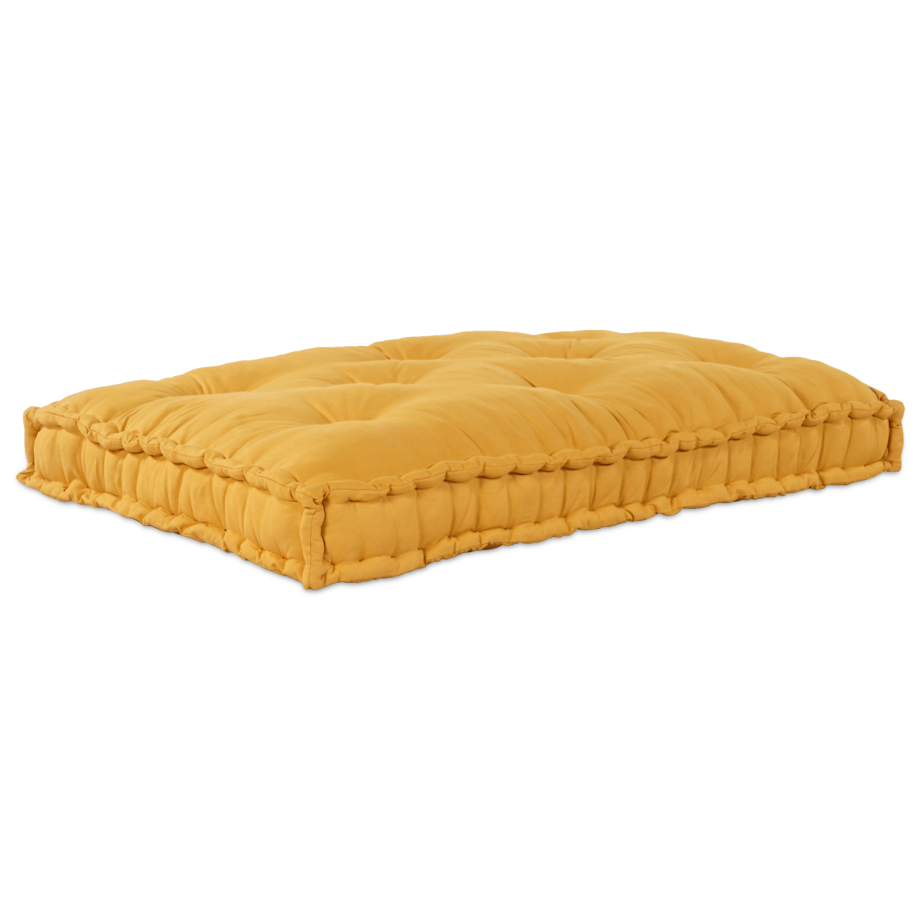 vidaXL Palletbankkussen stof geel afbeelding 1