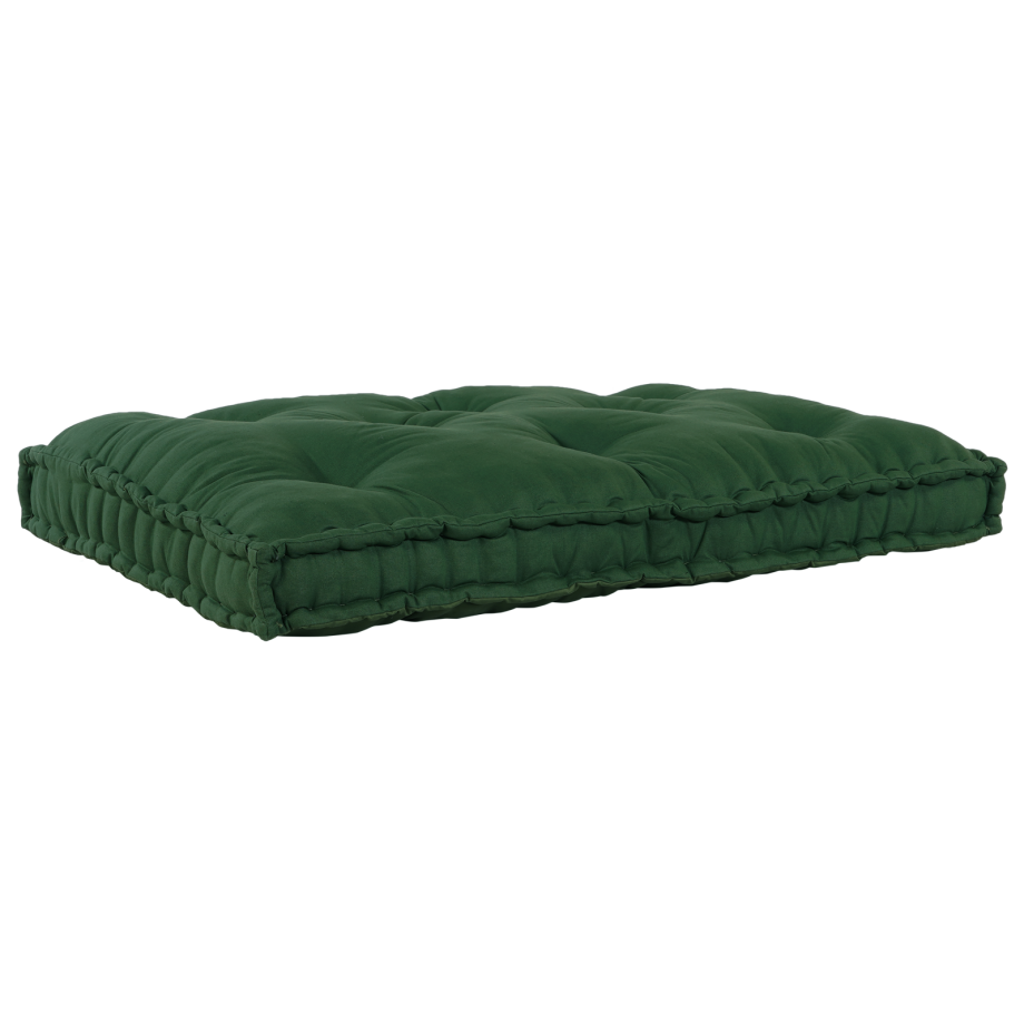 vidaXL Modulaire patchworkbank Groen 120 x 80 x 12 cm Stof afbeelding 1