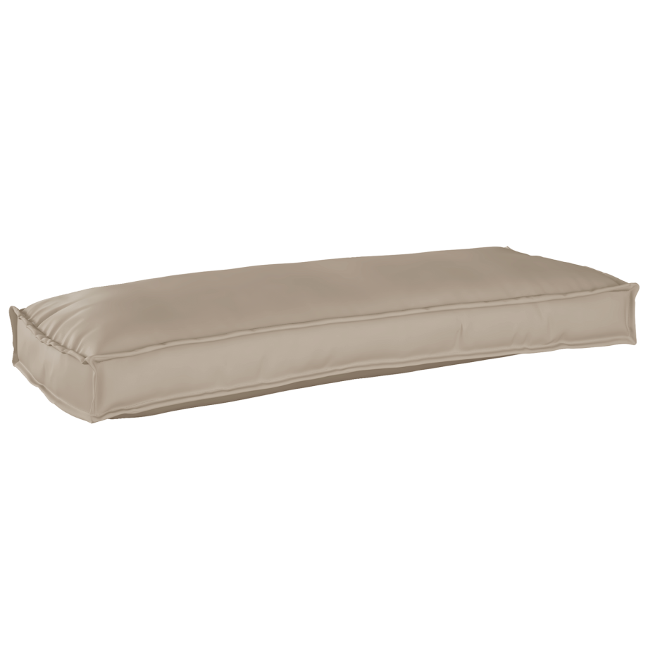 vidaXL Palletkussen bank 100x40x8 cm oxford stof taupe afbeelding 1