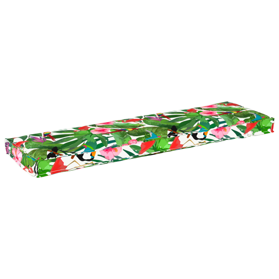 vidaXL Palletkussen bank 140x40x8 cm jungle oxford stof vidaXL Palletkussen bank 140x40x8 cm jungle oxford stof afbeelding 1