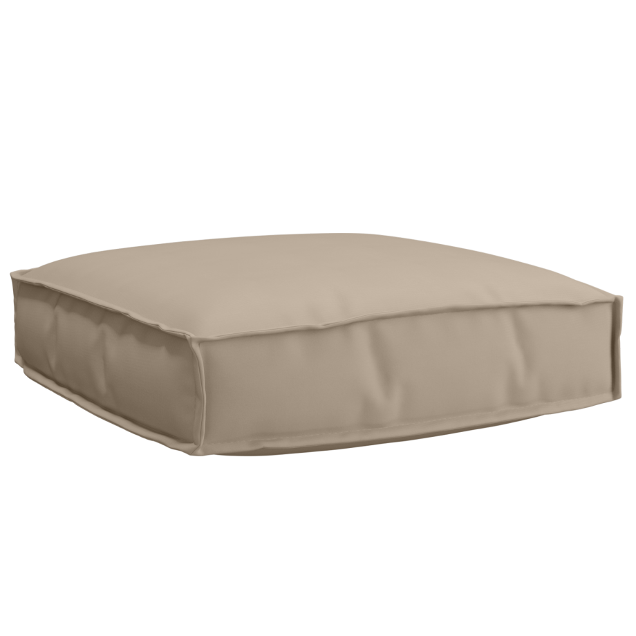 vidaXL Palletkussen zitting 60x60x12 cm oxford stof taupe afbeelding 1