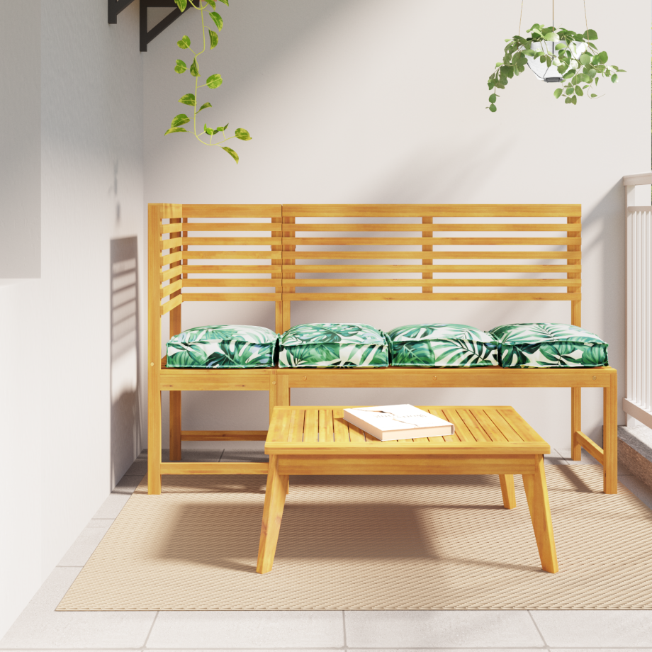 vidaXL Palletkussens 4 st zitting 40x40x8 cm bladpatroon oxford stof afbeelding 1
