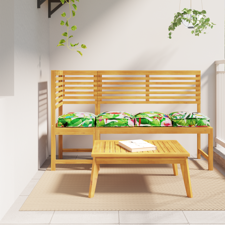 vidaXL Palletkussens 4 st zitting 40x40x8 cm jungle oxford stof afbeelding 1