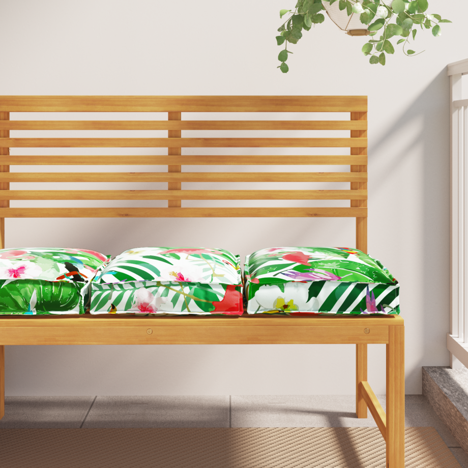 vidaXL Palletkussens voor Zitplaatsen - 2 stuks - Tropisch Jungle - 40x40x8 cm - Oxford Stof afbeelding 1
