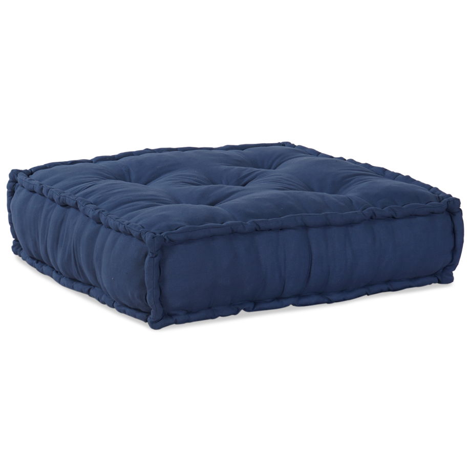 vidaXL Poef modulair 70x70x36 cm stof indigo afbeelding 1