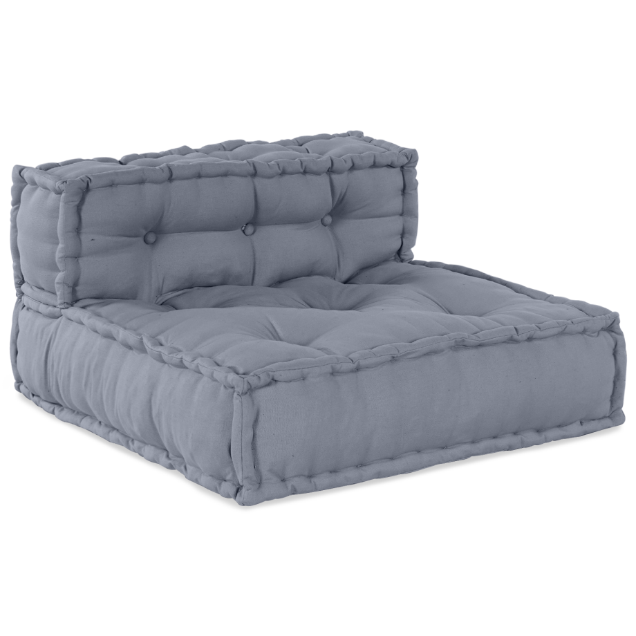 vidaXL Poef modulair 70x70x54 cm stof grijs afbeelding 1