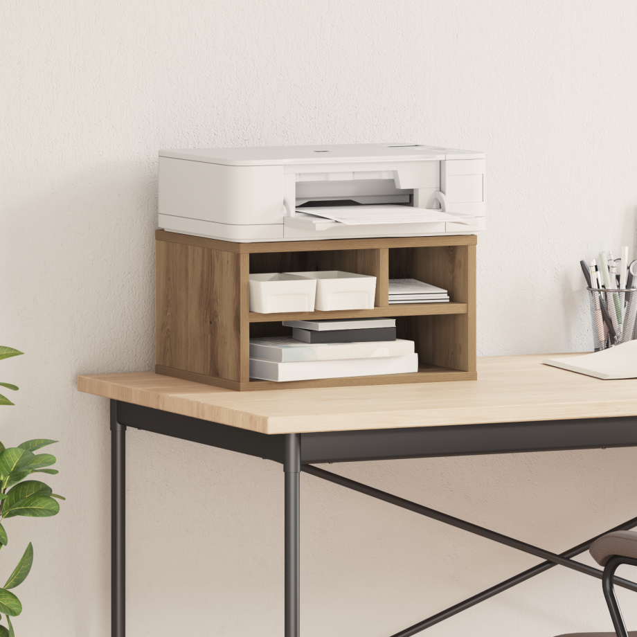 vidaXL Printerstandaard 40x32x22,5 cm bewerkt hout artisanaal eiken vidaXL Printerstandaard 40x32x22,5 cm bewerkt hout artisanaal eiken afbeelding 1
