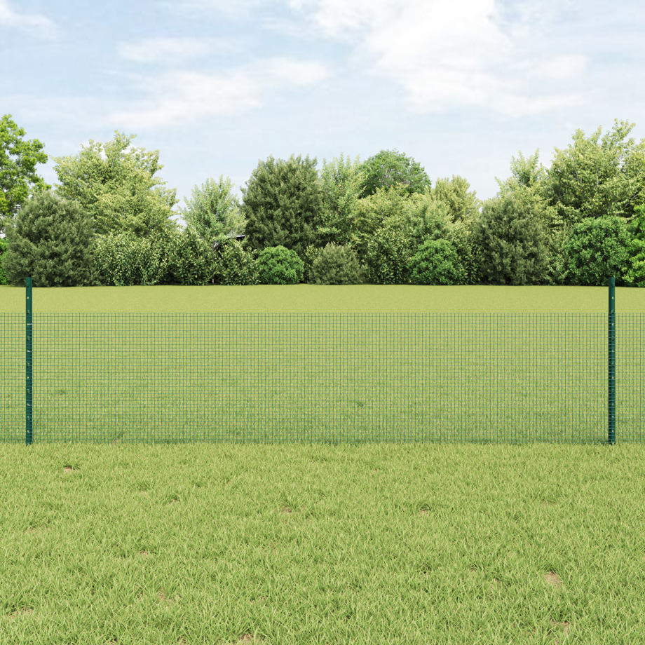 vidaXL Rustieke Hekpaneelset Set van 2 Groen Metaal 10 x 0.5 m afbeelding 1
