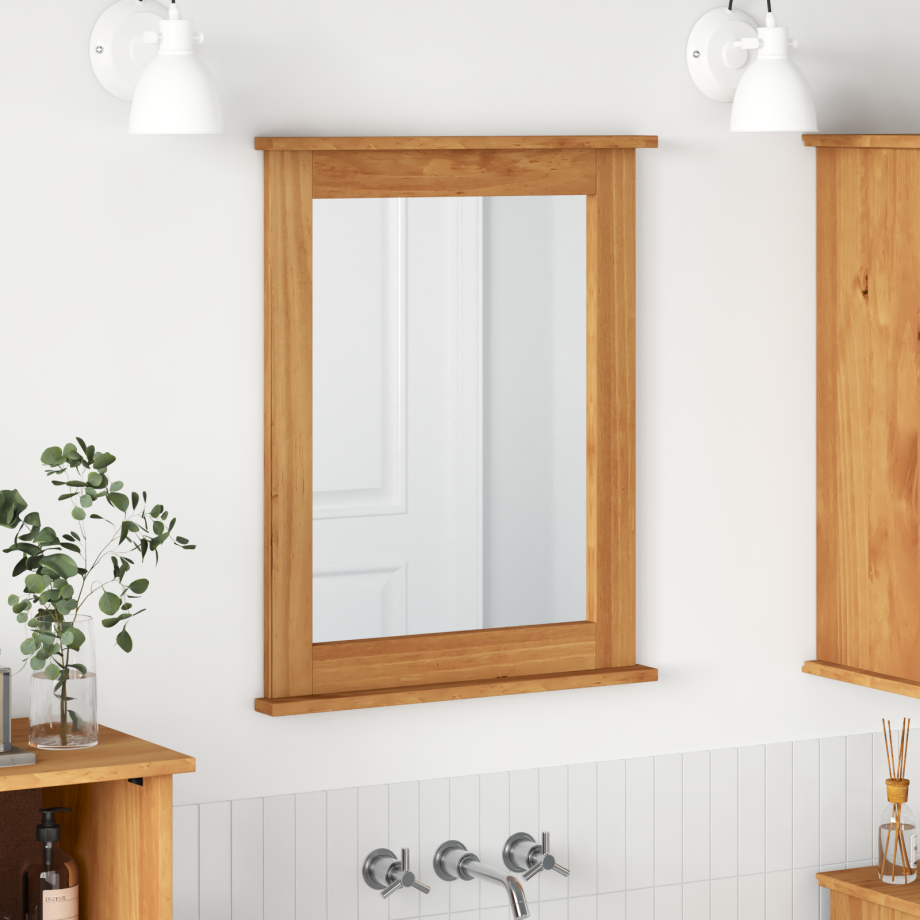 vidaXL Spiegel VIGO Honingbruin 55,5 x 5 x 70 cm Massief grenenhout vidaXL Spiegel VIGO Honingbruin 55,5 x 5 x 70 cm Massief grenenhout afbeelding 1