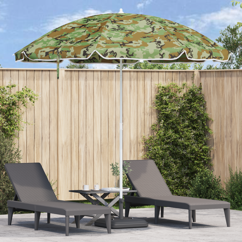 vidaXL Strandparasol met aluminium paal 300 cm camouflage vidaXL Strandparasol met aluminium paal 300 cm camouflage afbeelding 1