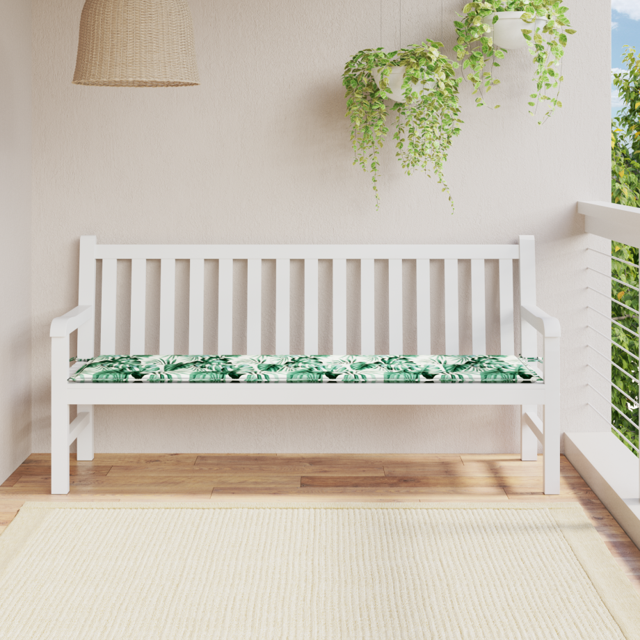 vidaXL Bankkussen Blad Bladpatroon 150 x 50 x 3 cm Oxford Stof vidaXL Bankkussen Blad Bladpatroon 150 x 50 x 3 cm Oxford Stof afbeelding 1