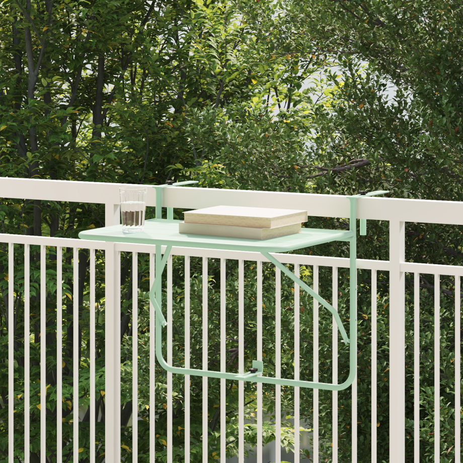 vidaXL Tuinhangtafel 60 x 39 x 50 cm staal mintgroen vidaXL Tuinhangtafel 60 x 39 x 50 cm staal mintgroen afbeelding 1