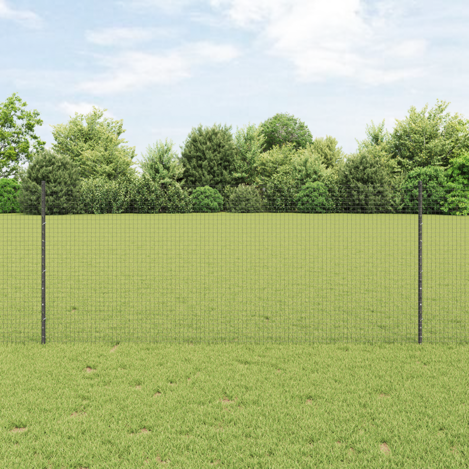 vidaXL Tuinhek Set Set van 2 Grijs Metaal 10 x 1 m Stevig Tuinhek vidaXL Tuinhek Set Set van 2 Grijs Metaal 10 x 1 m Stevig Tuinhek afbeelding 1