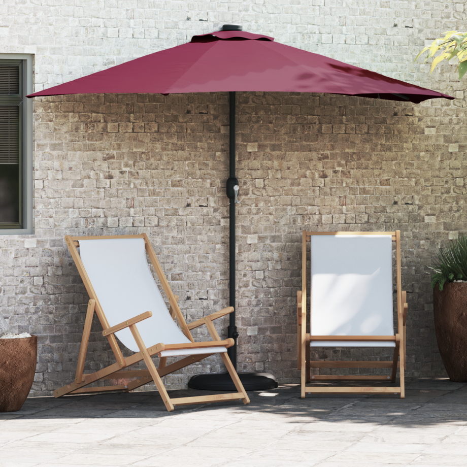 vidaXL Tuinparasol Bordeauxrood 294 x 150 x 224 cm Stof vidaXL Tuinparasol Bordeauxrood 294 x 150 x 224 cm Stof afbeelding 1