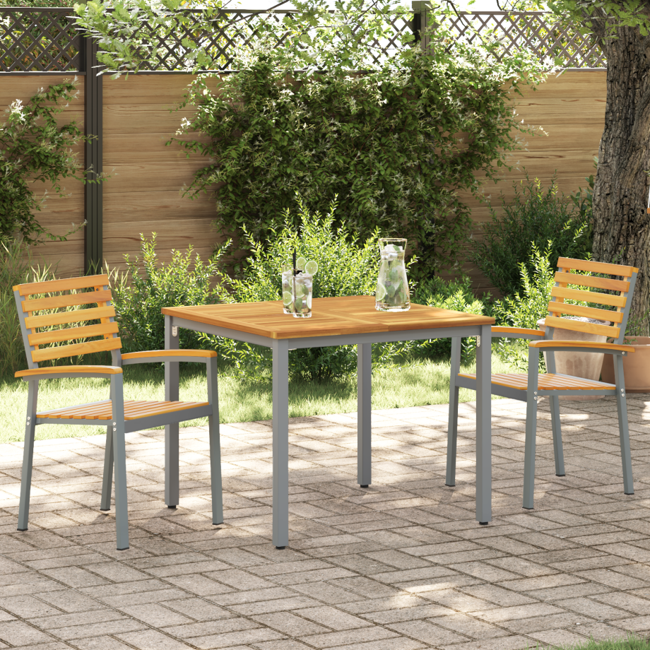 vidaXL Tuinstoel 2 pcs Bruin 56 x 57 x 87 cm Massief Acaciahout vidaXL Tuinstoel 2 pcs Bruin 56 x 57 x 87 cm Massief Acaciahout afbeelding 1