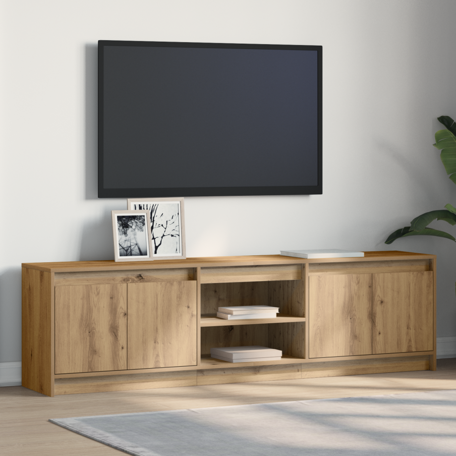 vidaXL TV-kast Bruin 182 x 34 x 50 cm Geengineerd hout en Spaanplaat afbeelding 1