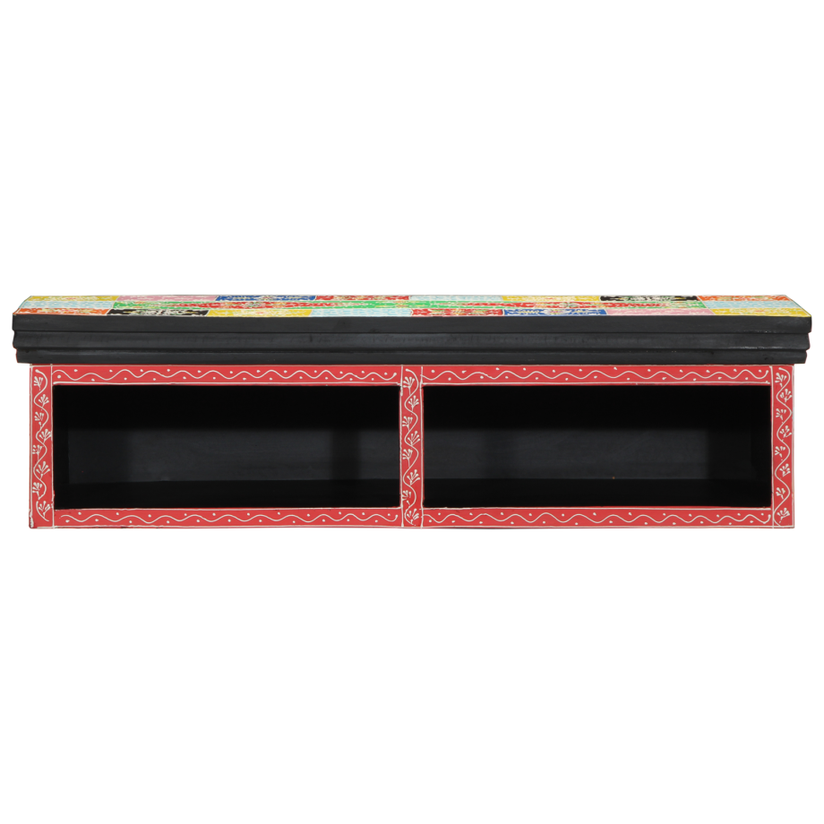 vidaXL TV-kast Muur Gemonteerd Meerkleurig 80x30x22 cm Geengineerd Hout afbeelding 1