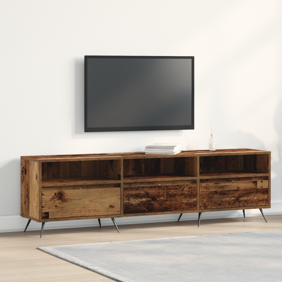 vidaXL TV-kast Oude Hout 150x30x44,5 cm Gefabriceerd Hout afbeelding 1