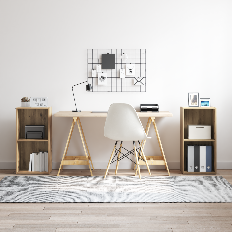 vidaXL Tv-meubelset 2 pcs Artisan Eiken 37 x 35 x 107 cm Bewerkt hout afbeelding 1