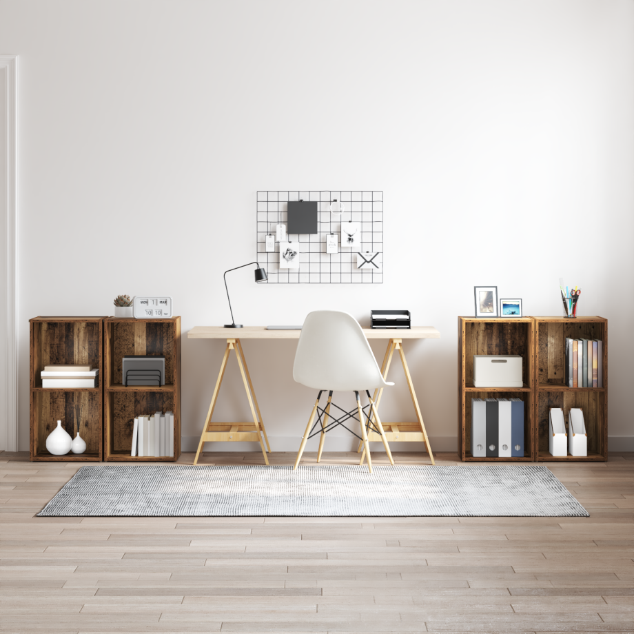 vidaXL Tv-meubelset 4 pcs Oude hout 72 x 35 x 36.5 cm Bewerkt hout vidaXL Tv-meubelset 4 pcs Oude hout 72 x 35 x 36.5 cm Bewerkt hout afbeelding 1